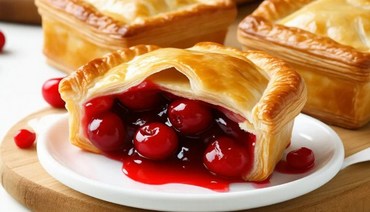 Пирожки слоеные с вишней