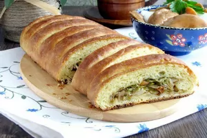 Кулебяка с овощами